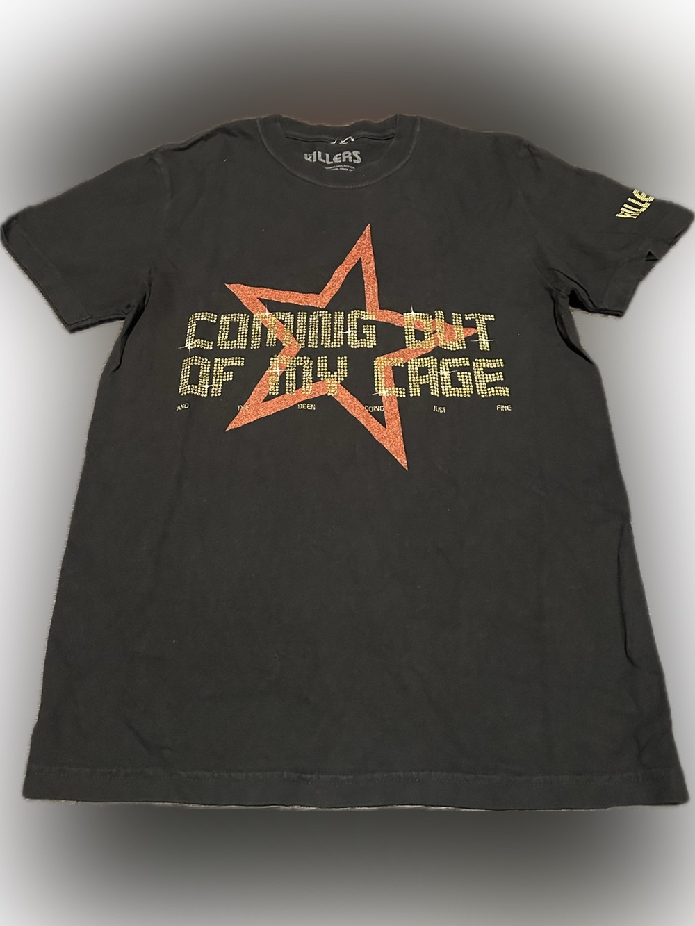 The Killers 'Coming Out of My Cage' Black Graphic Tee